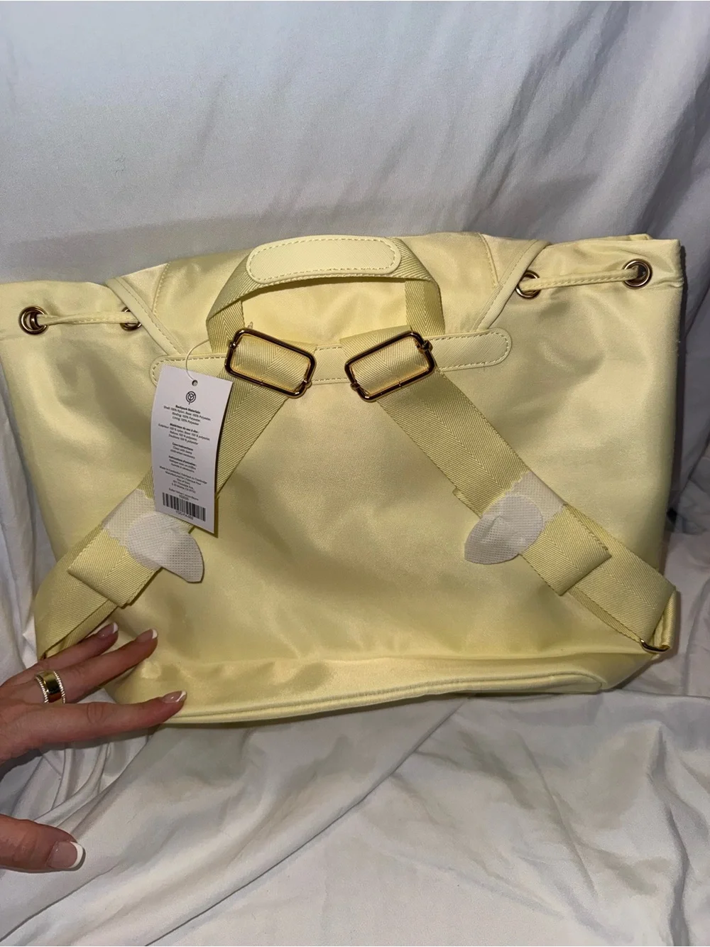 Year of Ours x FabFitFun Backpack | Womens Butter Yellow Backpack NWT